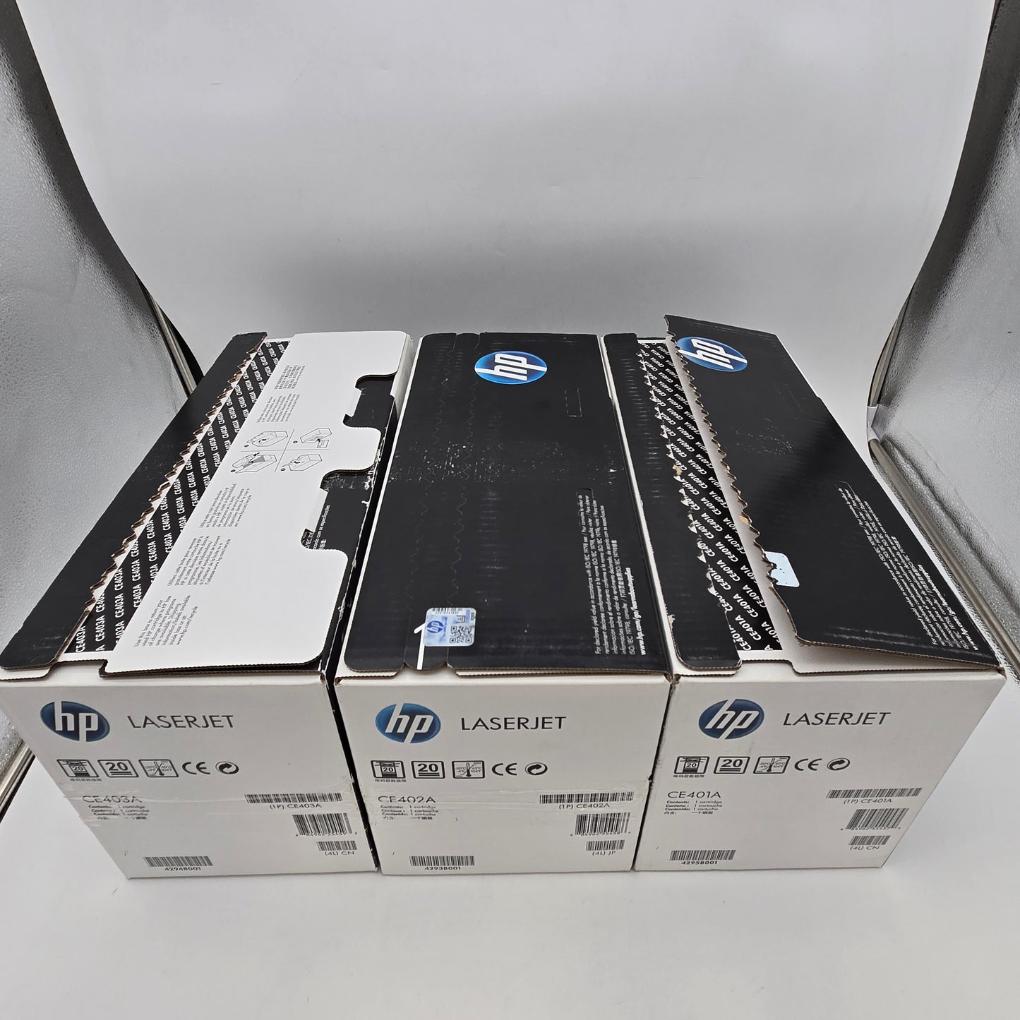 New HP 507A CE401A CE402A CE403A Multi-Color Toner Cartridges Tri Pack