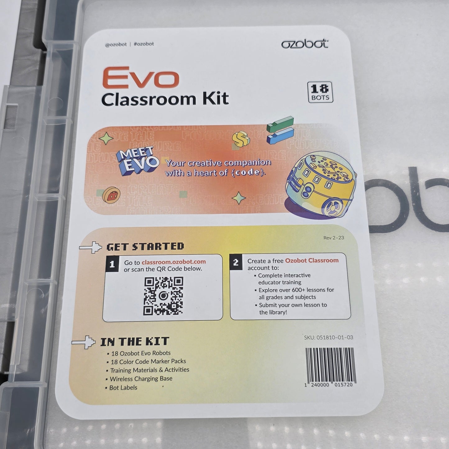 New Ozobot Evo Classroom Kit Coding Robot 18 Robots