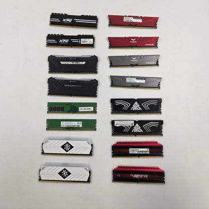 Various Lot of 8 Pairs of 16gb DDR4 RAM