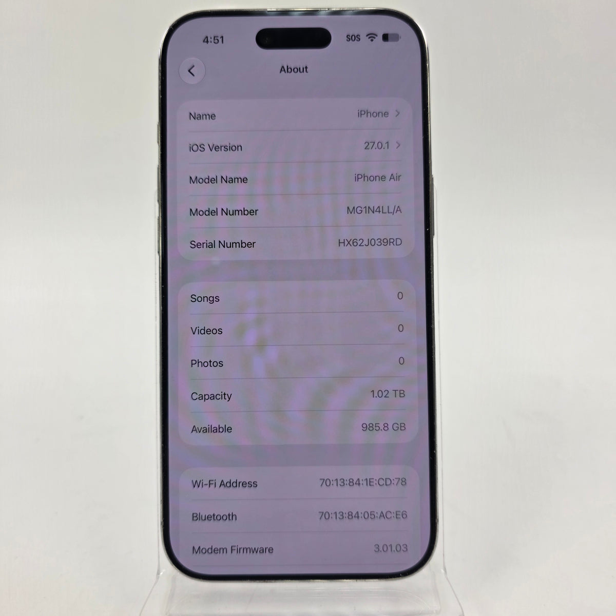 Factory Unlocked Apple iPhone Air 1TB Cloud White MG1N4LL/A