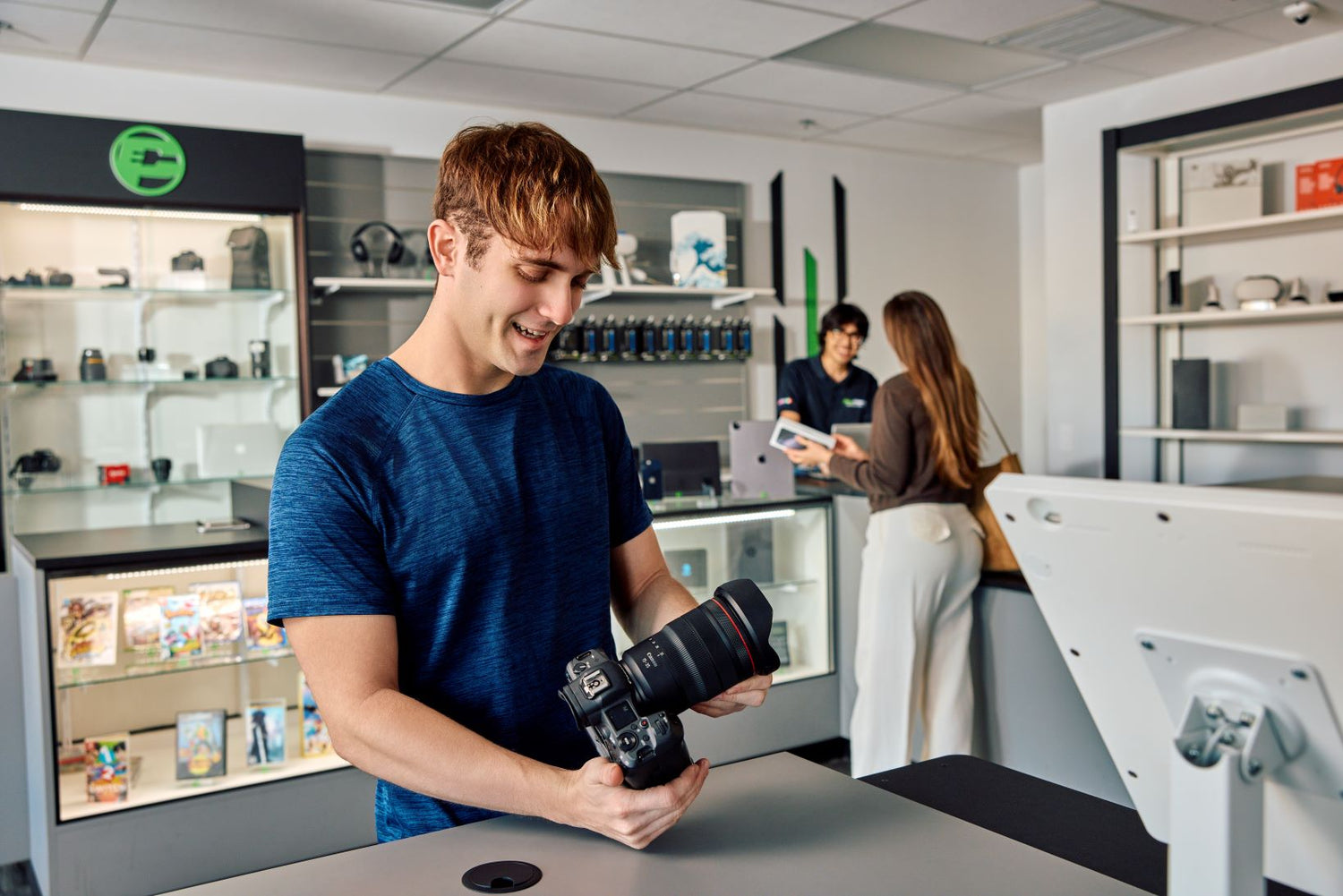 man holding a camera