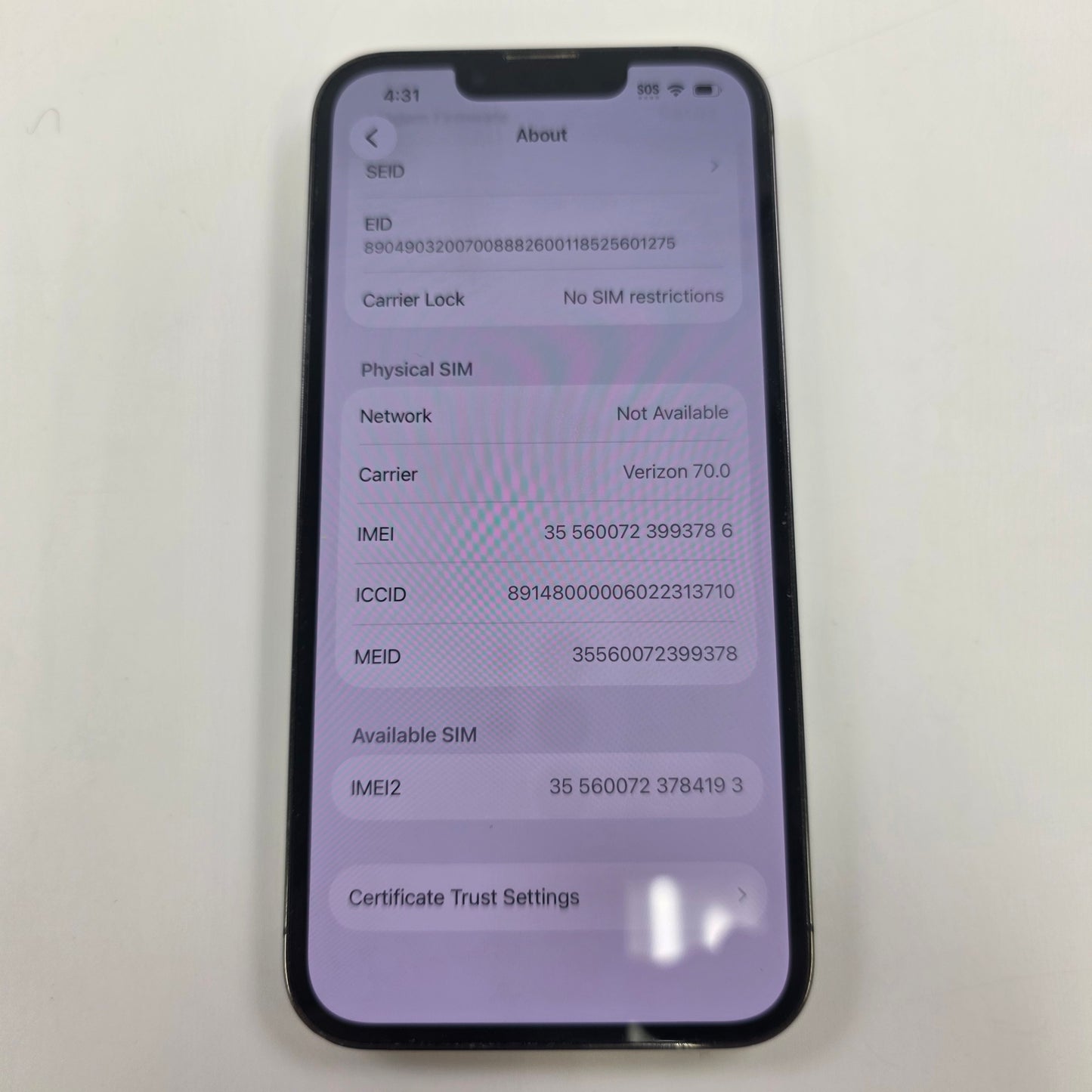 Broken Unlocked Apple iPhone 13 Pro 256GB 26.5 Read notes 