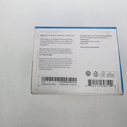 New Ring Indoor Cam Outdoor Cam Outdoor Cam Plus Battery Doorbell  Security Cameras LOT