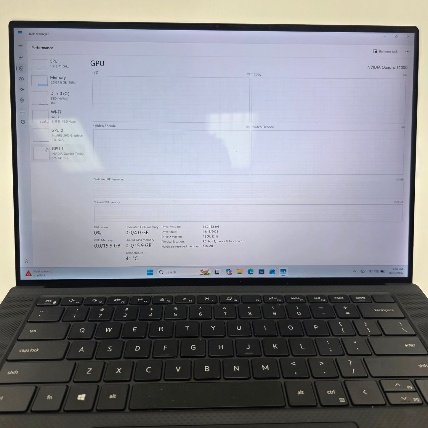 Dell Precision 5550 15.6" i7-10850H 2.7GHz 32GB RAM 512GB SSD Quadro T1000
