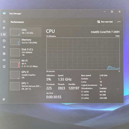 Alienware 16 Aurora AC16250 16" Core 7 240H 16GB RAM 512GB SSD GeForce RTX 4050