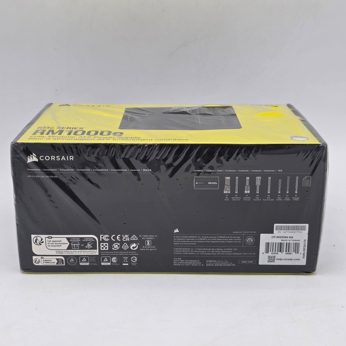 New Corsair RM1000e CP-9020264-NA 80 Plus Gold 1000W Fully Modular Power Supply