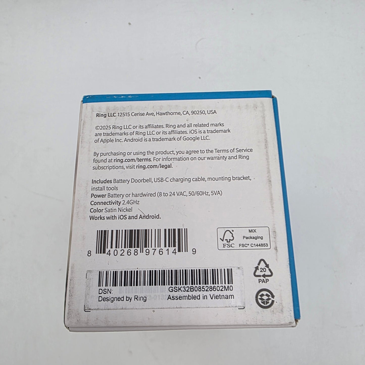 New Ring Indoor Cam Outdoor Cam Outdoor Cam Plus Battery Doorbell  Security Cameras LOT