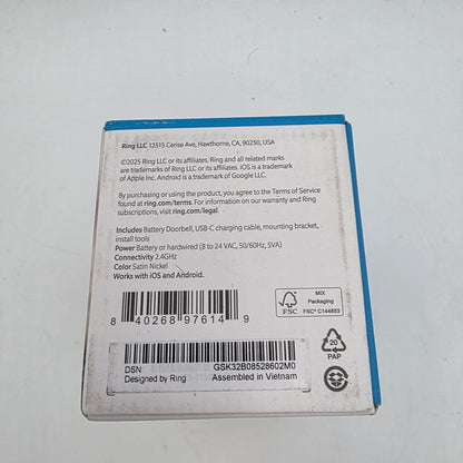 New Ring Indoor Cam Outdoor Cam Outdoor Cam Plus Battery Doorbell  Security Cameras LOT