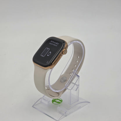 Factory Unlocked Apple Watch Series 10 46MM Rose Gold Titanium White Sport Band
