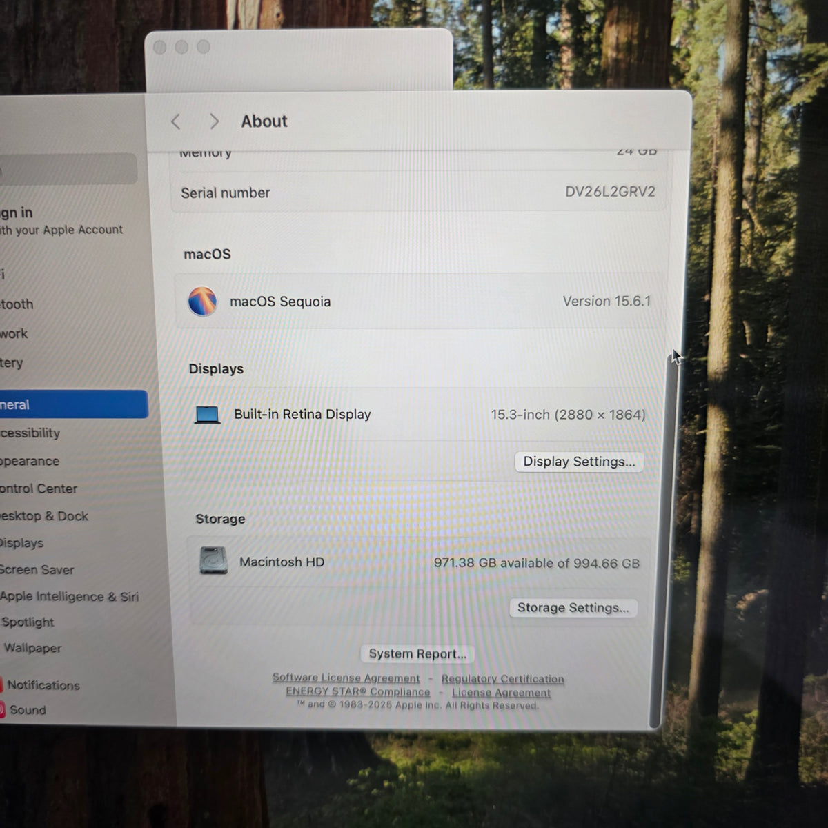 2025 Apple MacBook Air 15" M4 10C GPU 4.5GHz 24GB RAM 1TB SSD A3241