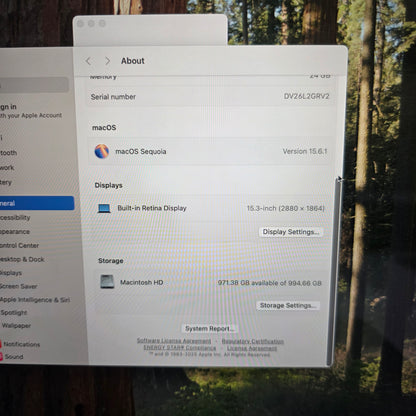2025 Apple MacBook Air 15" M4 10C GPU 4.5GHz 24GB RAM 1TB SSD A3241