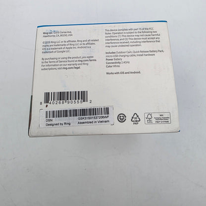 New Ring Indoor Cam Outdoor Cam Outdoor Cam Plus Battery Doorbell  Security Cameras LOT