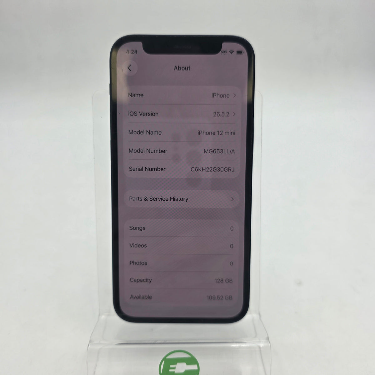 Unlocked Apple iPhone 12 Mini 128GB 26.5 Black MG653LL/A