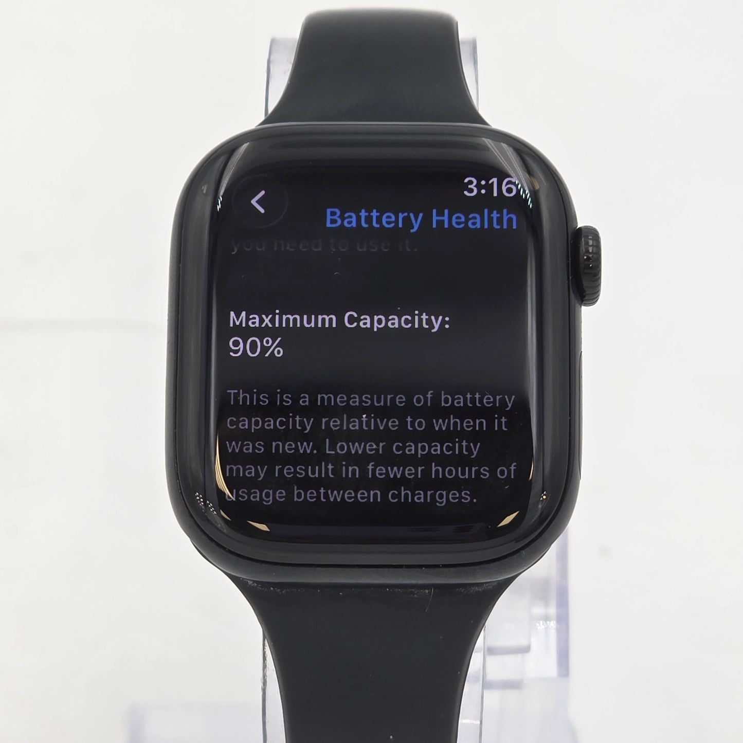 GPS Only Apple Watch Series 10 42MM Black Aluminum Aftermarket Band MWWE3LW/A