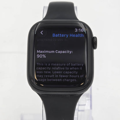 GPS Only Apple Watch Series 10 42MM Black Aluminum Aftermarket Band MWWE3LW/A
