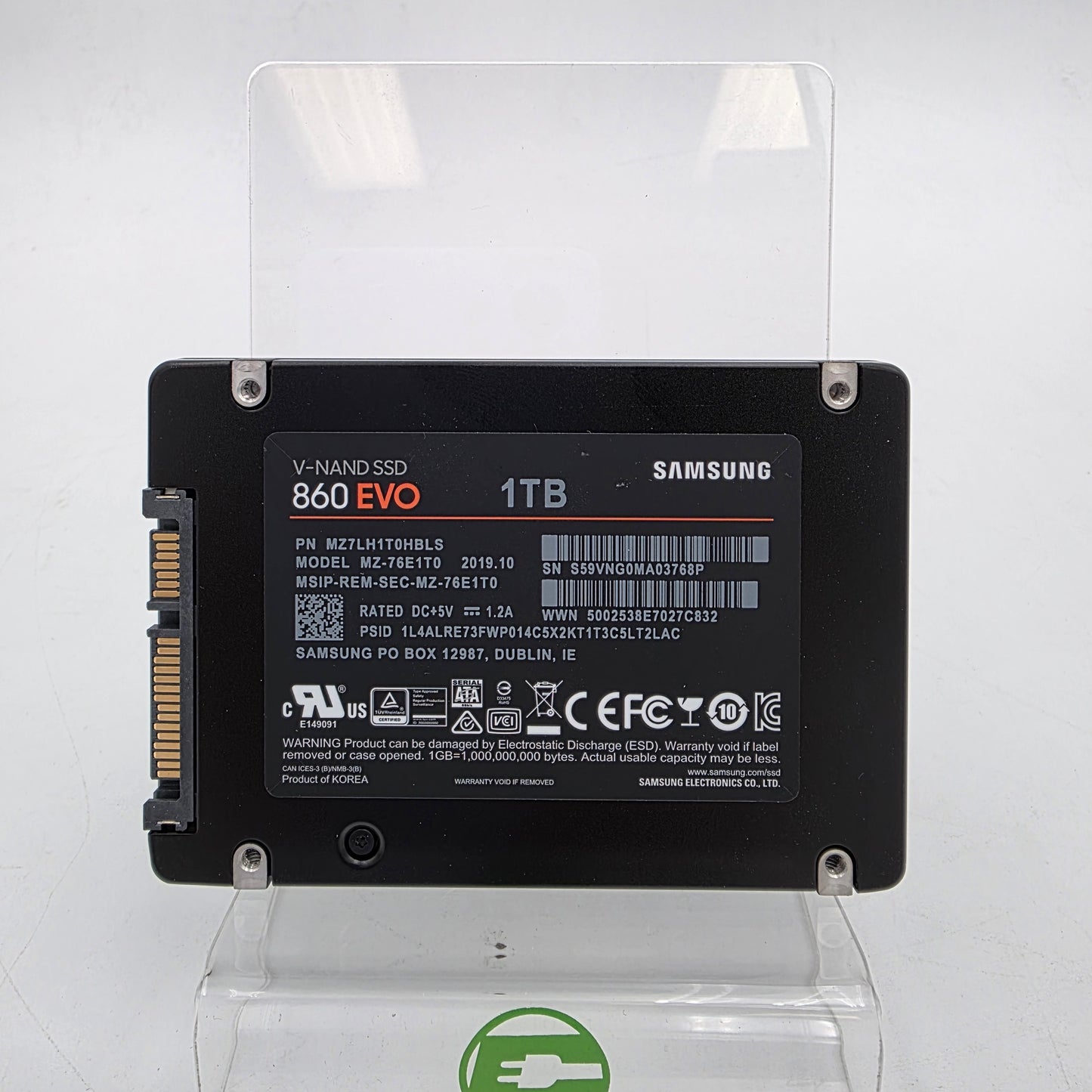 Samsung 2.5" 860 EVO 1TB SATA 6Gbps SSD MZ-76E1T0
