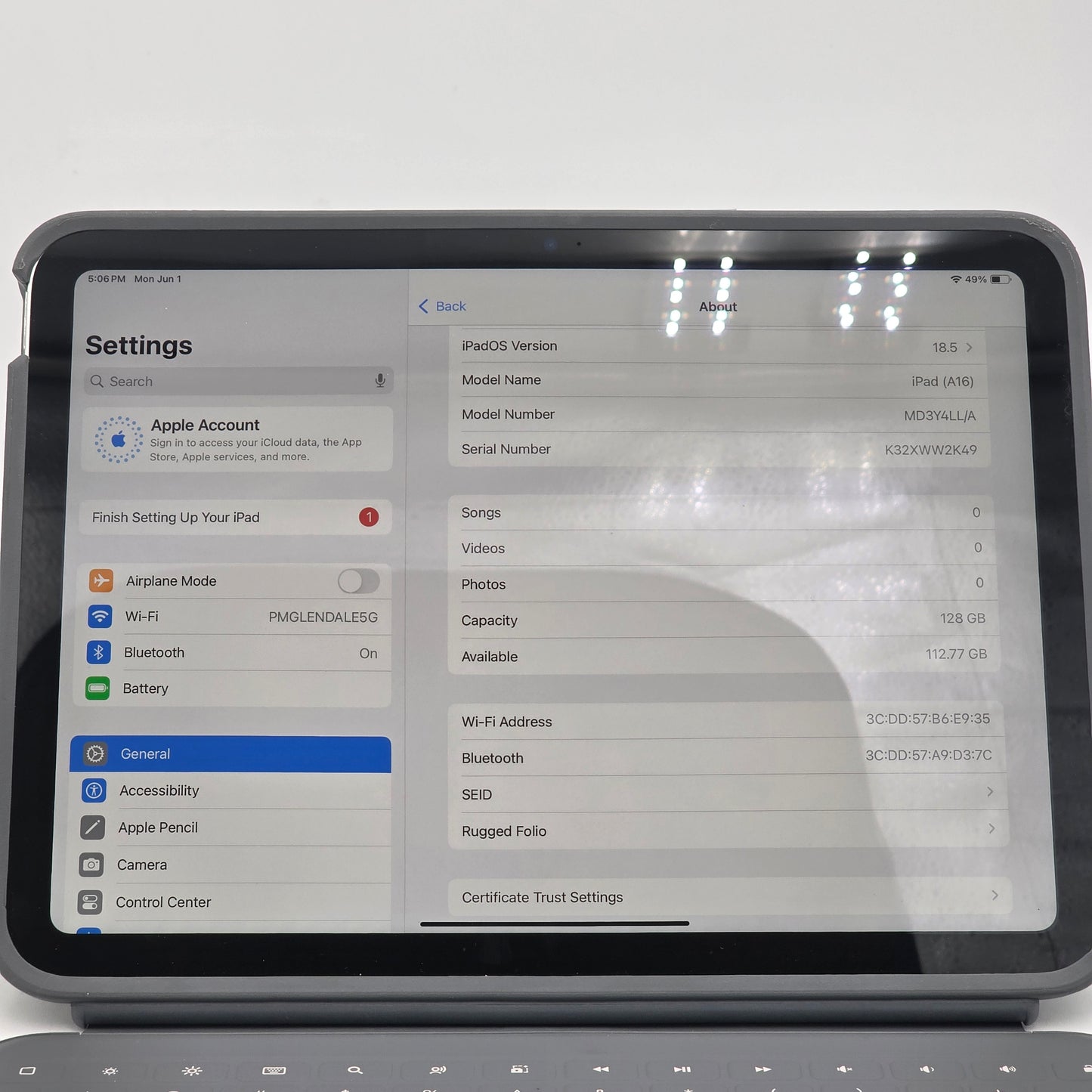 WiFi Only Apple iPad 11" (A16) 128GB Silver MD3Y4LL/A
