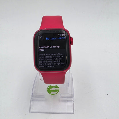 Unlocked Apple Watch Series 8 41MM Product Red Aluminum Red Sport Band MNV13LL/A