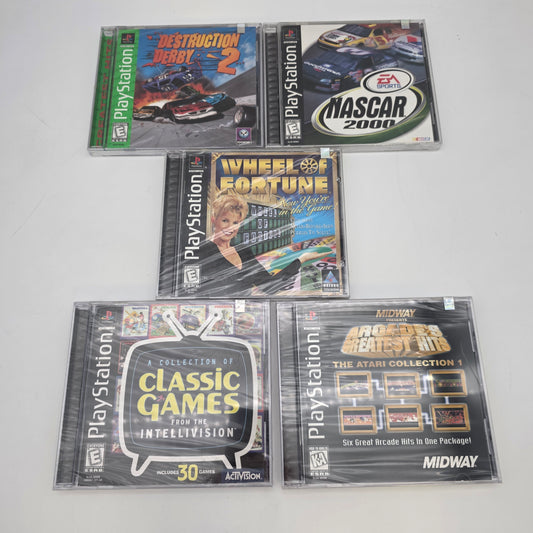 New Lot of 5 Sony Playstation 1 Games Sealed See Pictures