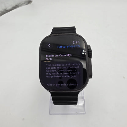 Unlocked Apple Watch Ultra 2 49MM Black Titanium Black Sport Band MX5U3LW/A