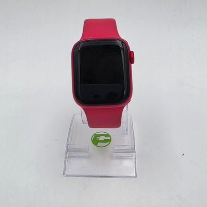 Unlocked Apple Watch Series 8 41MM Product Red Aluminum Red Sport Band MNV13LL/A