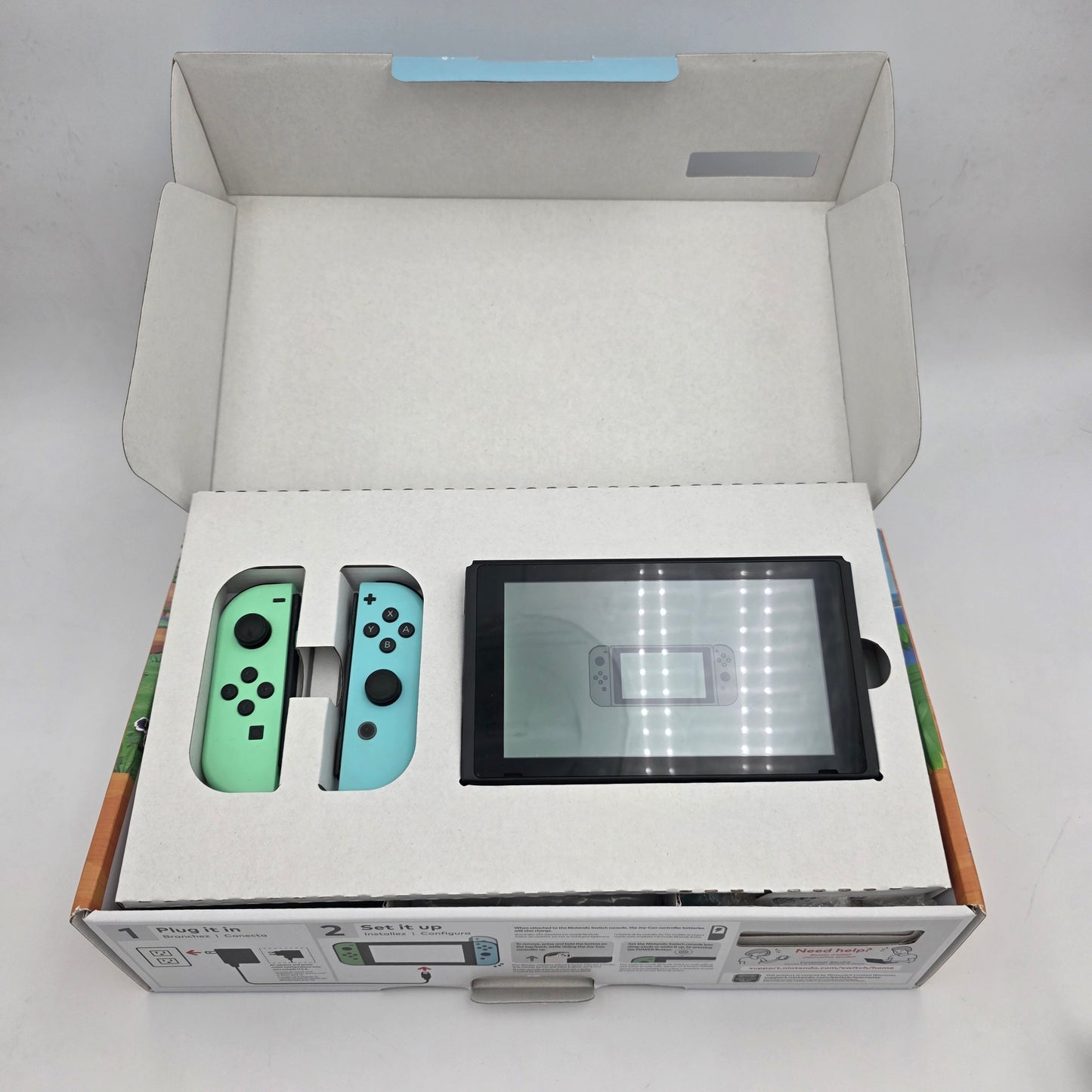 Nintendo Switch v1 Console Gaming System HAC-001 Animal Crossing Edition