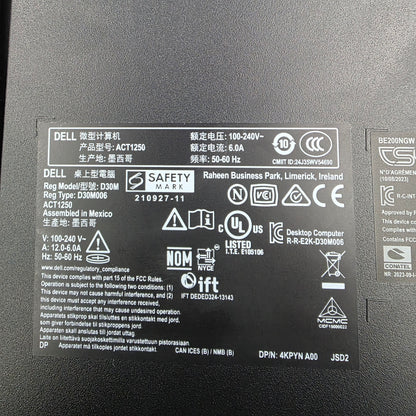 Alienware Aurora ACT1250 Core Ultra 7 265F 2.40GHz 32GB RAM 1TB SSD RTX 5070