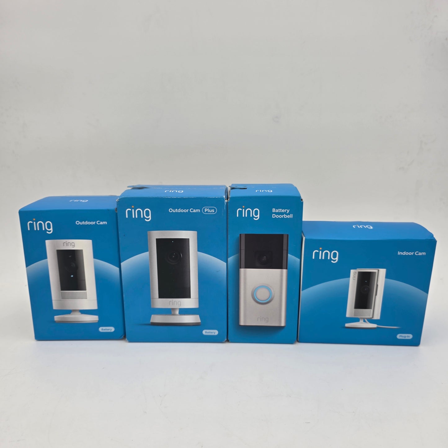 New Ring Indoor Cam Outdoor Cam Outdoor Cam Plus Battery Doorbell  Security Cameras LOT