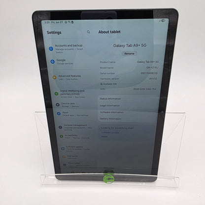 Verizon Samsung Galaxy Tab S9 Plus 11.0" 64GB Black SM-X218U