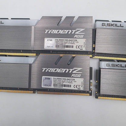 G.Skill Trident Z RGB 64GB (4x16GB) RAM DDR4 3000MHz F4-3000C16Q-64GTZR