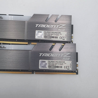 G.Skill Trident Z RGB 64GB (4x16GB) RAM DDR4 3000MHz F4-3000C16Q-64GTZR