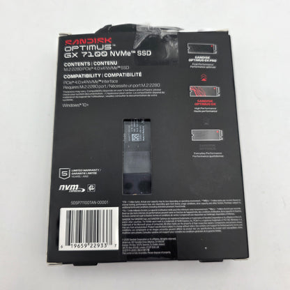 SanDisk 2280mm Optimus GX 7100 1TB M.2 NVMe Gen 4.0 x 4 SSD SDSP51100TAN
