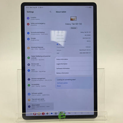 WiFi Only Samsung Galaxy Tab S8 Plus 12.4" 128GB Black SM-X808U