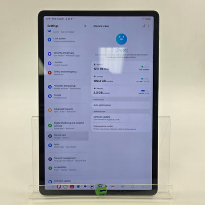 WiFi Only Samsung Galaxy Tab S8 Plus 12.4" 128GB Black SM-X808U