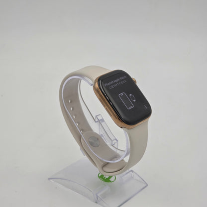 Factory Unlocked Apple Watch Series 10 46MM Rose Gold Titanium White Sport Band