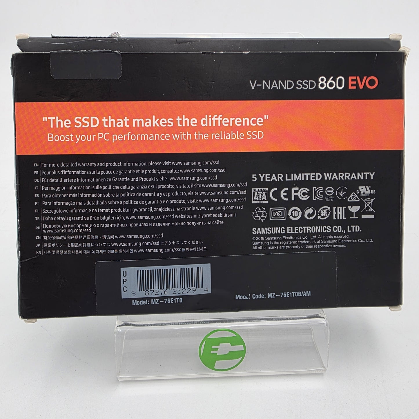 Samsung 2.5" 860 EVO 1TB SATA 6Gbps SSD MZ-76E1T0