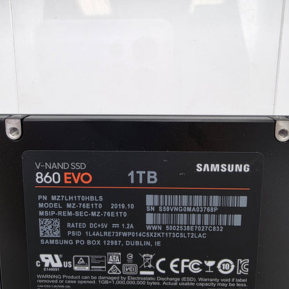Samsung 2.5" 860 EVO 1TB SATA 6Gbps SSD MZ-76E1T0