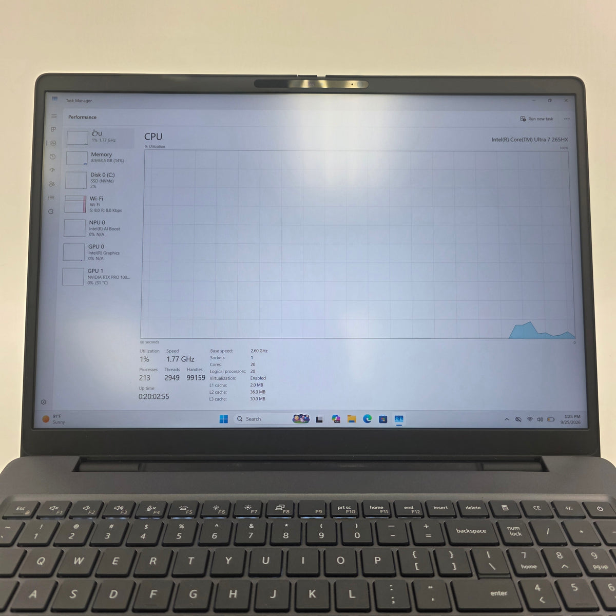 Dell Pro Max 16 Plus 16" Ultra 7 265U 2.6GHz 64GB RAM 1TB SSD PRO 1000 Blackwell