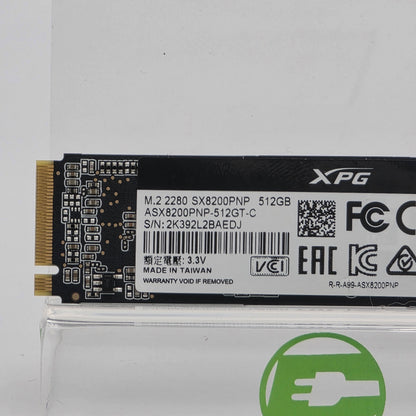 New XPG 2280mm SX8200PNP 512GB M.2 NVMe Gen 3.0 x 4 SSD ASX8200PNP-512GT-C