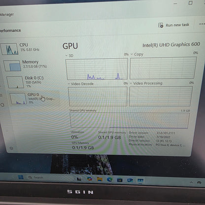 SGIN Laptop M15 15.6" Celeron J4105 1.5GHz 4GB RAM 128GB