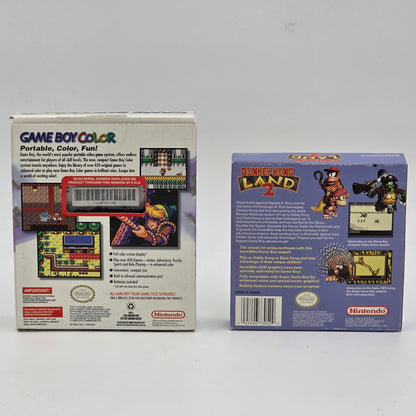 Nintendo Game Boy Color Handheld Game Console CGB-001 Grape Donkey Kong Land 2